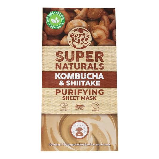 Earth Kiss Mask Kombucha Shitake Organic 1 Ea Pack of 12