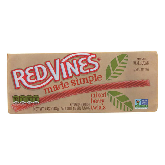 Red Vines Licorice Mixed Berry Twist 4 Oz (Pack of 9)