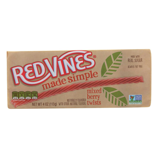 Red Vines Licorice Mixed Berry Twist 4 Oz (Pack of 9)