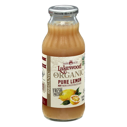 Lakewood Juice Lemon Pure Organic 12.5 FO (Pack of 12)