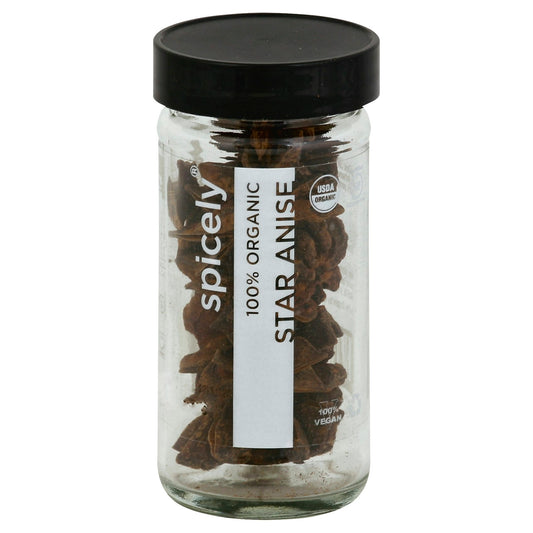 Spicely Organics Spice Anise Star Jar 0.5 Oz Pack of 3