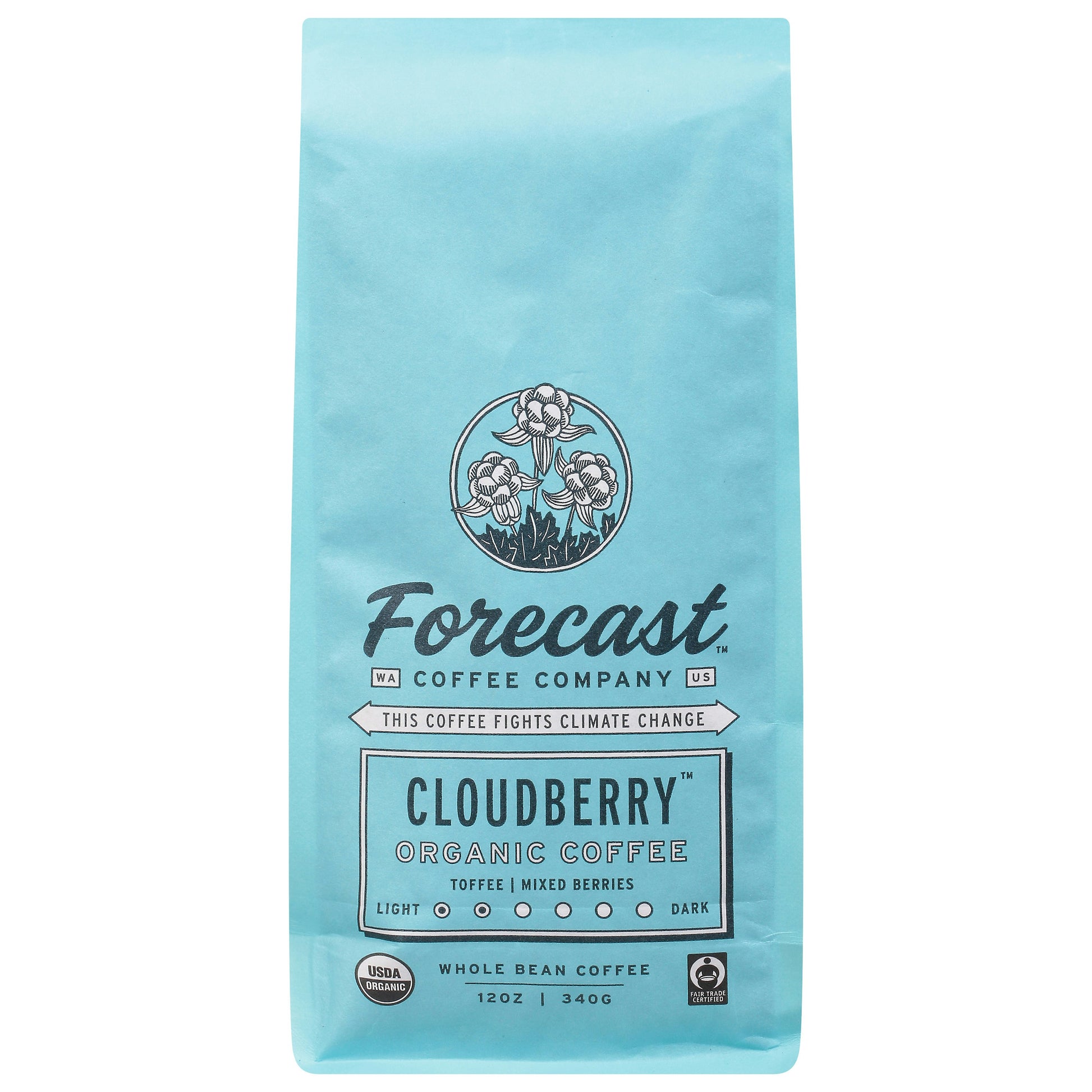 Forecast Coffee Coffee Whole Bean Cloudberry 12 Oz Pack of 6