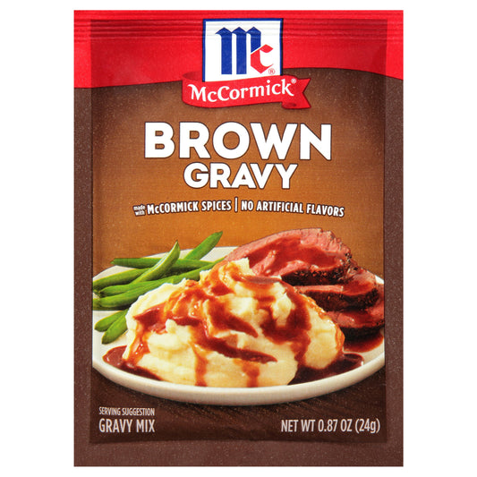 Mc Cormick Mix Seasoning Gravy Brown 0.87 Oz Pack of 24