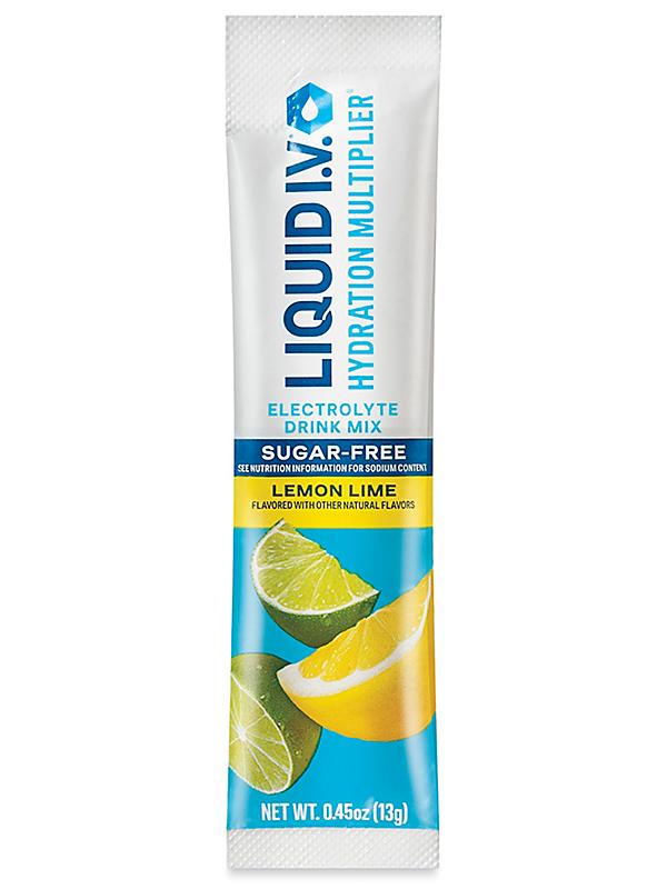 LIQUID IV (Pack of 32) Liquid Iv Hydration Lemon Lime Sugar Free Electrolyte Stick 0.45 Oz