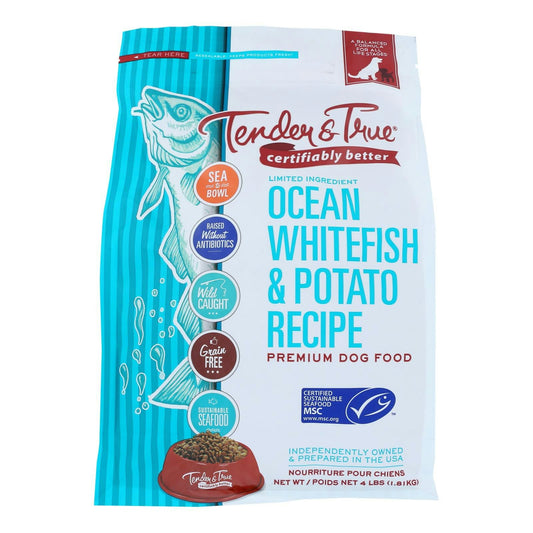 Tender & True Dog Food, Ocean Whitefish And Potato 4 lb (Pack of 6)