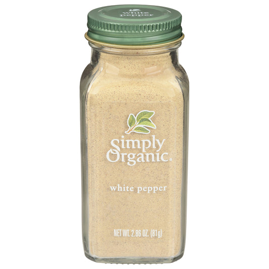 Simply Organic Seasoning Pepper White Bottle 2.86 Oz Pack of 6