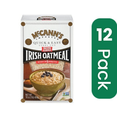 Mccann Oatmeal Quick Easy Steel Oat Box 16 oz (Pack of 12)