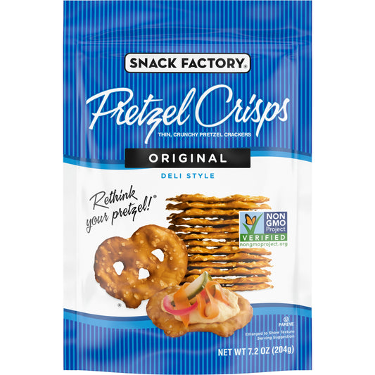 Snack Factory Pretzel Crisp Orginial 7.2 oz (Pack of 12)