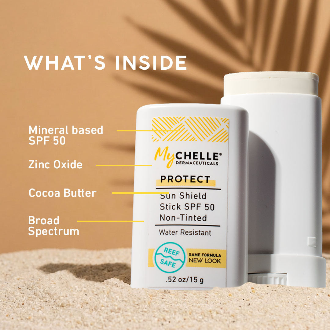 MYCHELLE DERMAC (Pack of 3) Mychelle Dermaceuticals Sun Shield Stick Non Tinted SPF 50 0.5 Oz