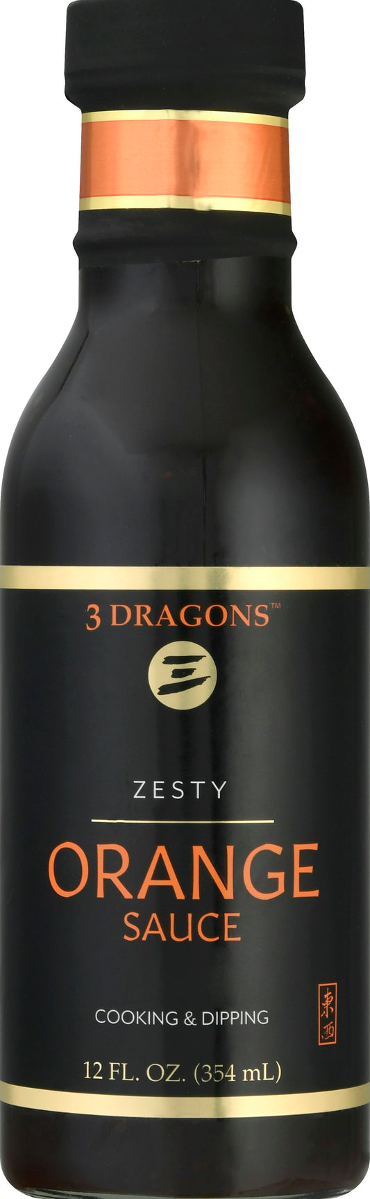 3 Dragons Sauce Zesty Orange 12 oz (Pack of 6)