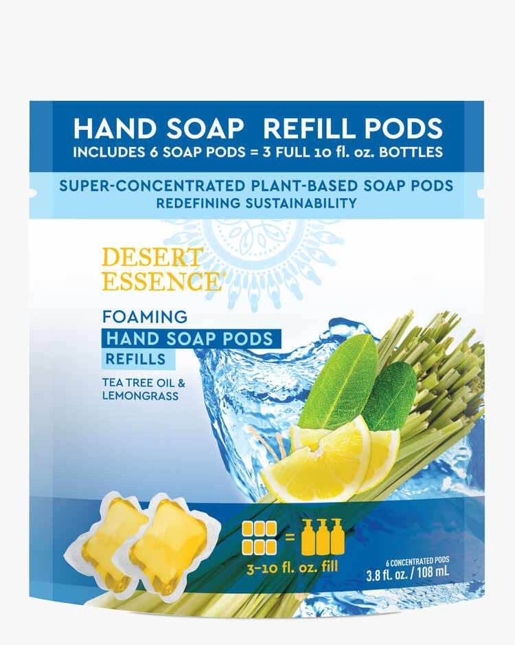 Desert Essence Soap Pods Refill Lemongrass 3.8 Fl oz (Pack of 3)