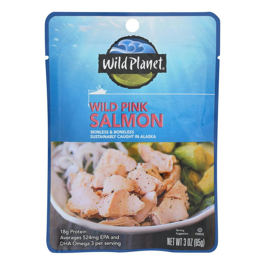 Wild Planet Pouch Salmon Wild Pink - 3 oz (Pack of 24)