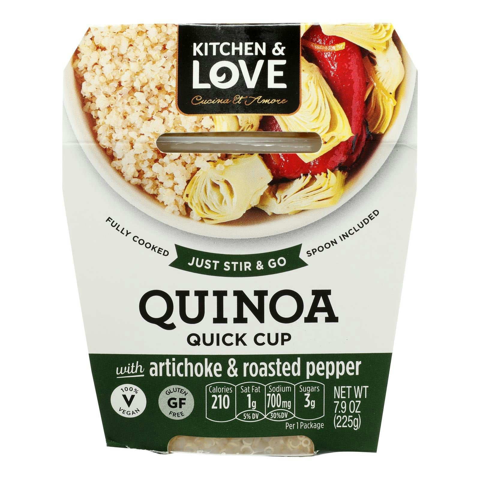 Kitchen And Lov Cucina and Amore - Quinoa Meals - Artichoke and Roasted Pepper
