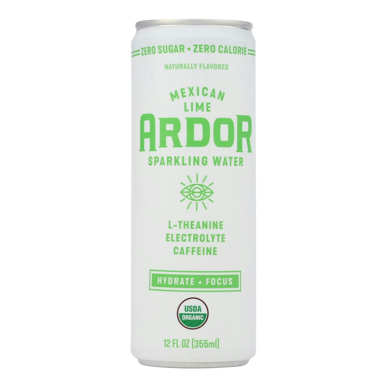 Ardor Sparkling Water - Mexican Lime 12 fl. oz (Pack of 12)