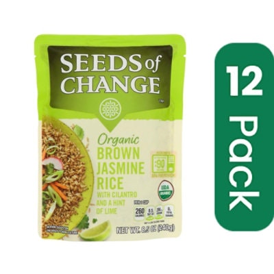 Seeds Of Change - Rice Brown Jasmine Cilantro Lime 8.5 oz (Pack of 12)