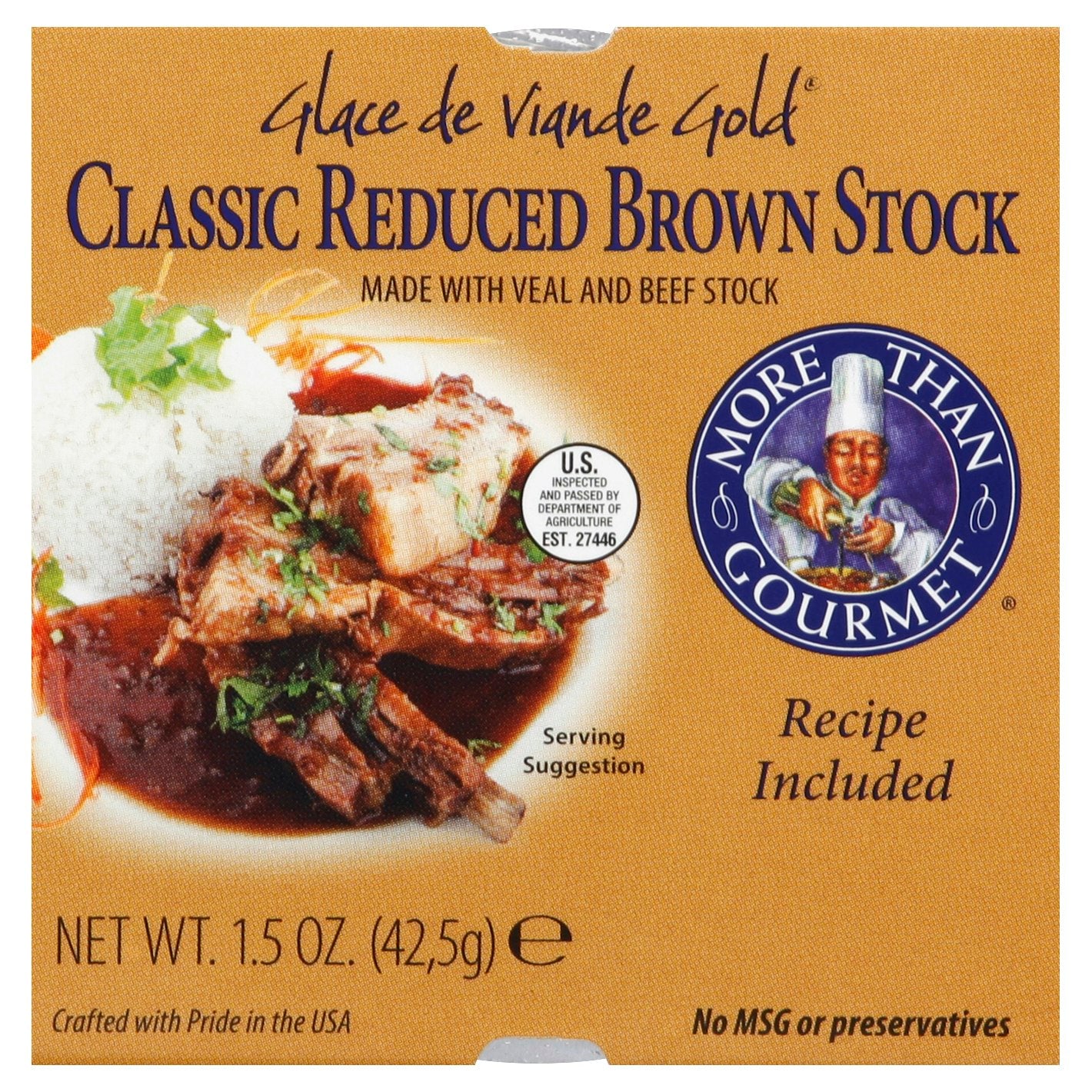 More Than Gourmet Stock Brown Classic Reduced Glace de Viande Gold 1.5 Oz Pack of 12
