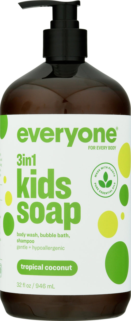 Everyone Soap Kids Tropical Coconut 32 Oz (Pack of 3)
