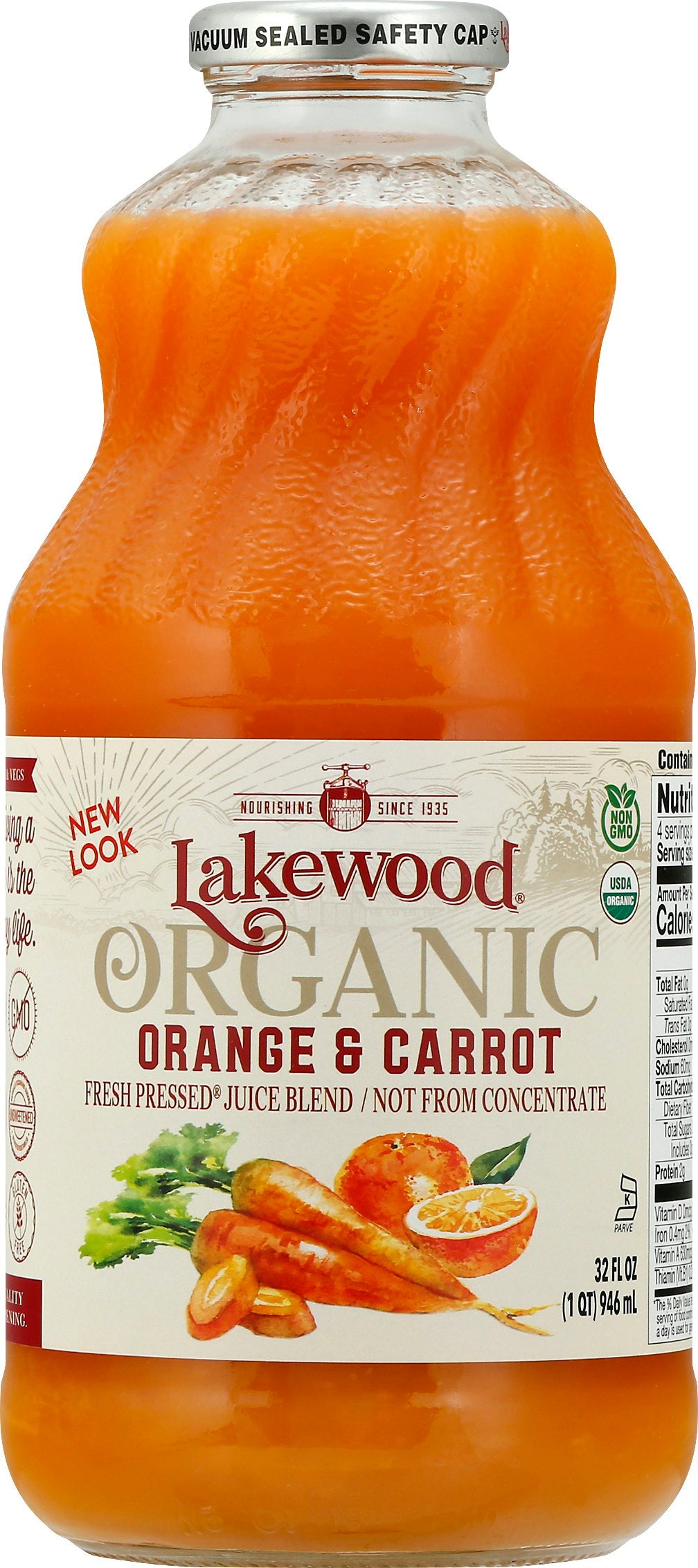 Lakewood Juice Orange Carrot Organic