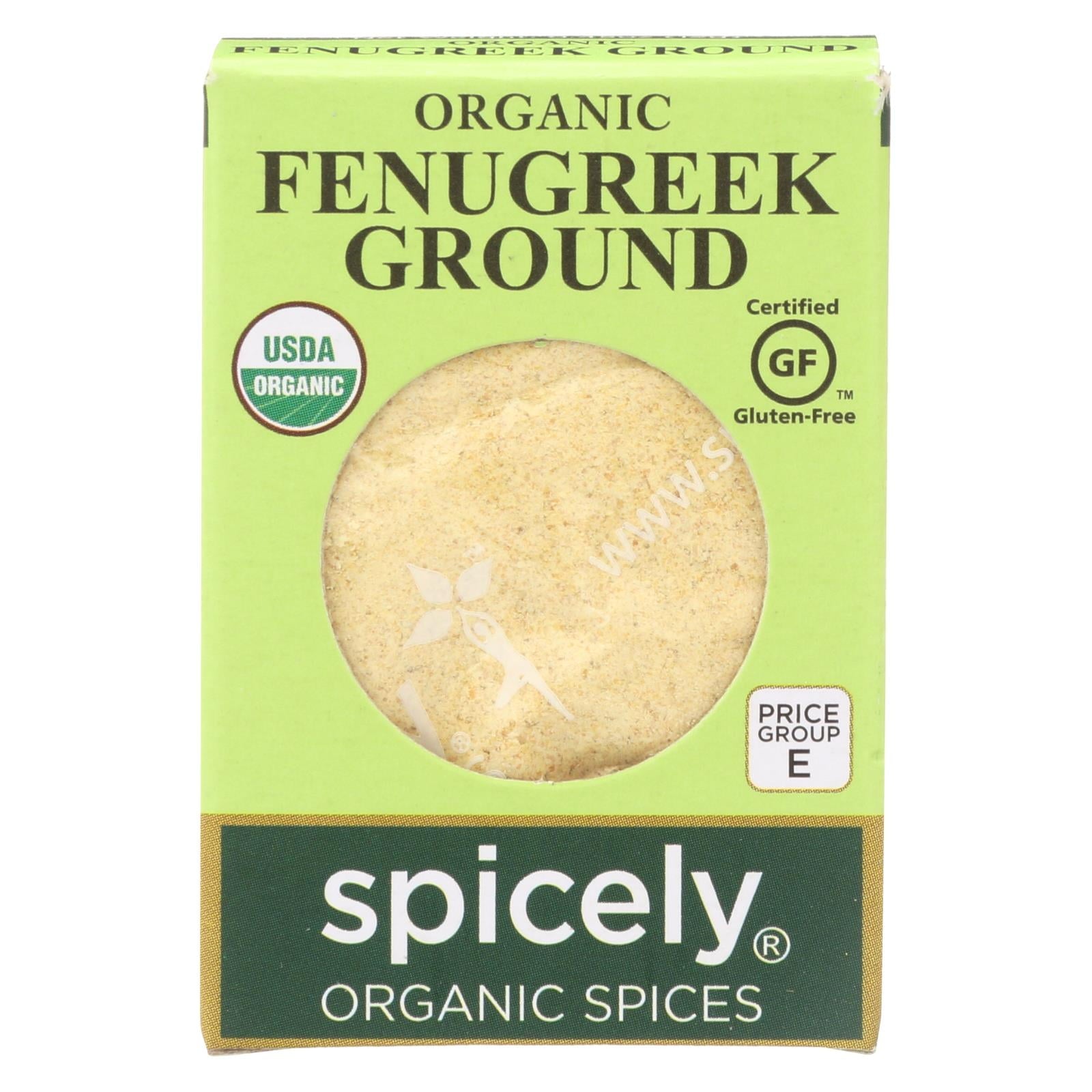 SPICELY ORGANIC (Pack of 24) Spicely Organics Fenugreek Ground Spice Single 0.45 Oz
