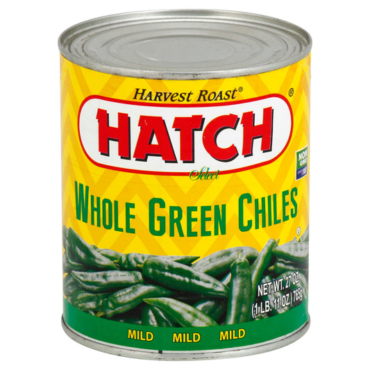 Hatch Green Chili Whole 27 Oz Pack of 6