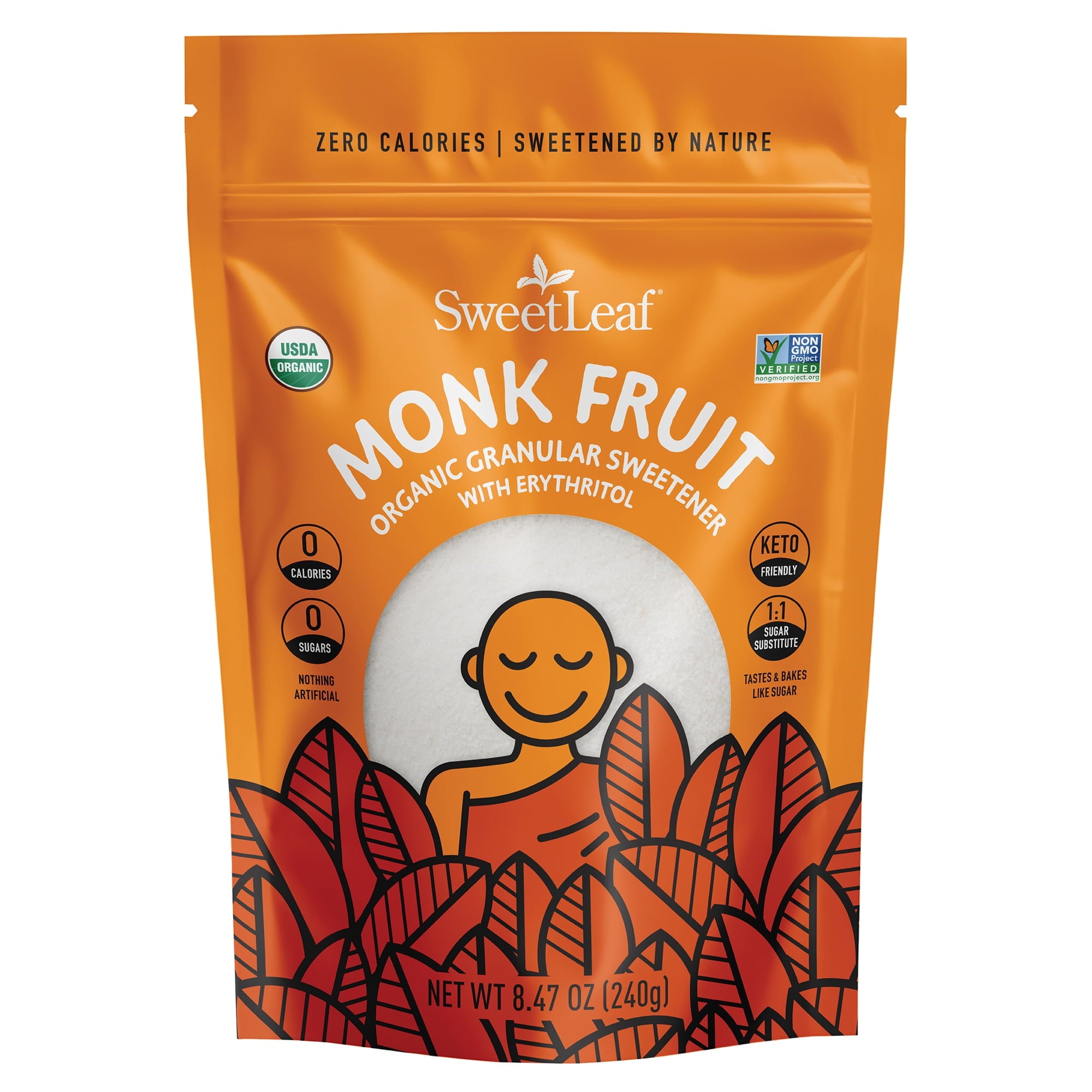 SWEETLEAF (Pack of 9) Sweetleaf Monk Fruit Sweetener Bag 8.47 Oz