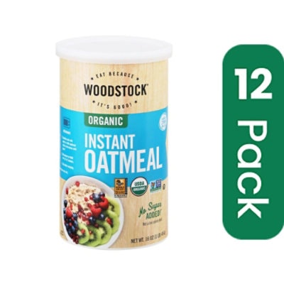 Woodstock - Organic Instant Oatmeal - 16 oz (Pack of 12)