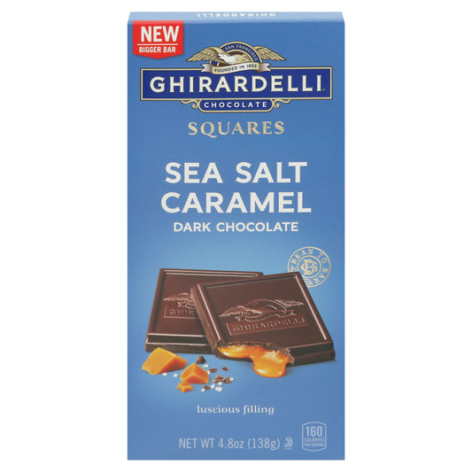 Ghirardelli - Bar Dark Chocolate Sea Salt & Caramel 4.8 oz (Pack of 10)