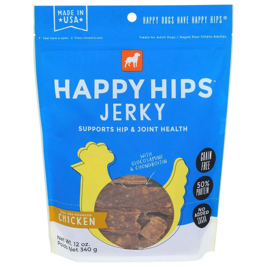 Happy Hips Treat Dog Chicken Jerky 12 Oz Pack of 6