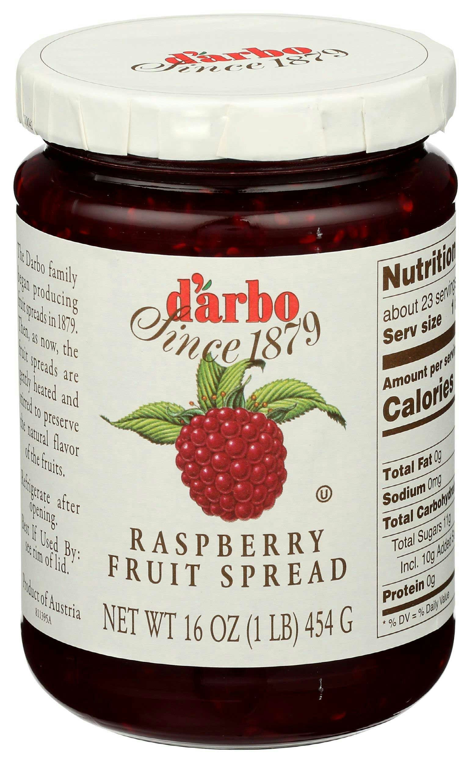 Darbo Raspberry Fruit Spread 16 Oz Pack of 6