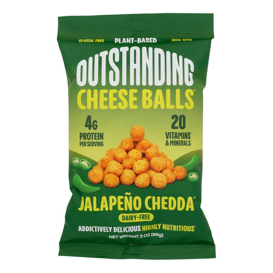 Outstanding Foods - Cheese Balls Jalapeno 3 oz (Pack of 8)