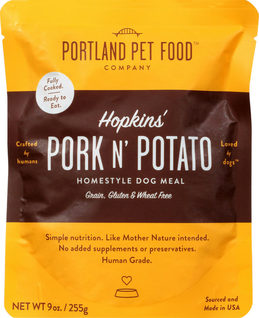 Portland Pet Food Company Pork N Potato Dog Meal 9 Oz Pack of 8