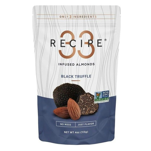 Recipe 33 Black Truffle Infused Almonds - 4 Ounce (Pack of 6)