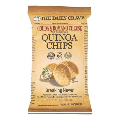 The Daily Crave - Quin Chips Gouda Romaon Pepper 4.25 oz (Pack of 8)