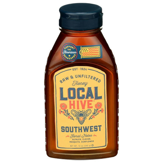Local Hive Raw and Unfiltered Southwest Honey 12 Oz Pack of 6