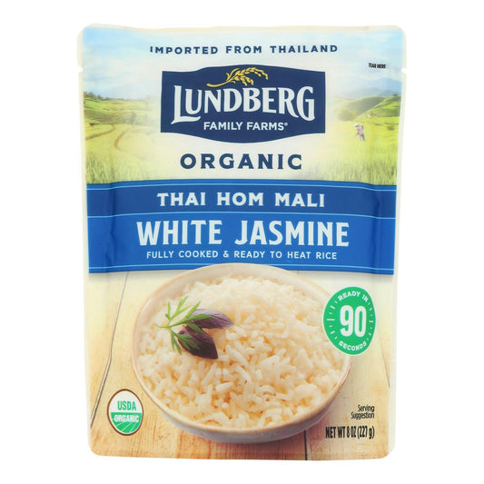 Lundberg Family Farms Organic Thai Rice - White Jasmine 8 oz (Pack of 6)
