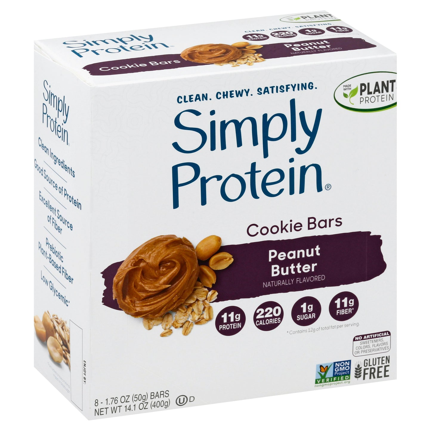 Simplyprotein Bar Cookie Peanut Butter 8Pack 14.11 Oz (Pack Of 4)