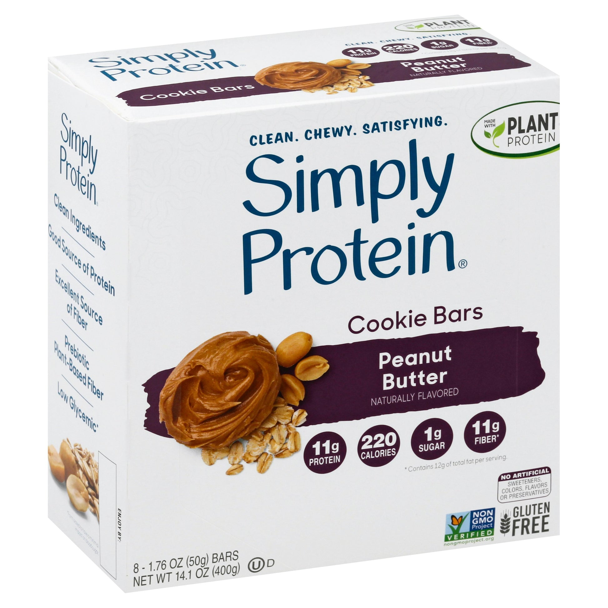 Simplyprotein Bar Cookie Peanut Butter 8Pack 14.11 Oz (Pack Of 4)