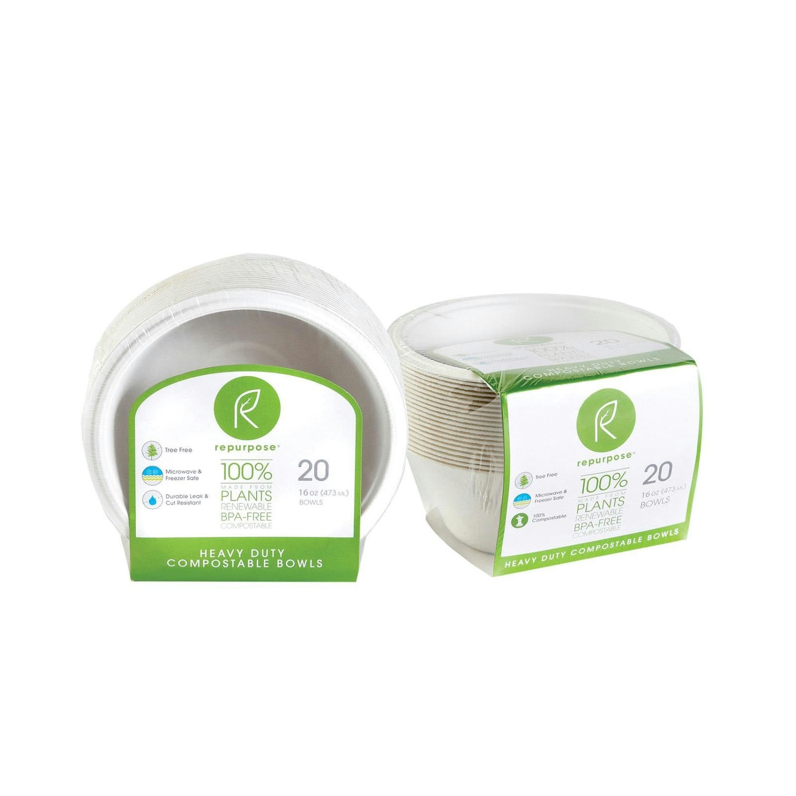 Repurpose Plant Based Bagasse Bowls 20 Count (Pack of 12)