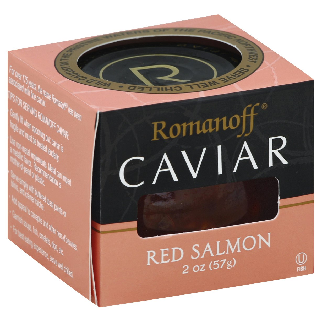 Romanoff Caviar Red Salmon - 2 Oz (Pack of 6)