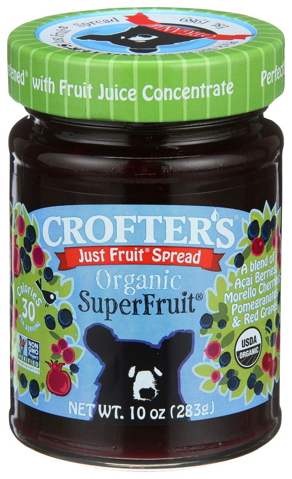 Crofters Fruit Spread Superfruit Organic 10 Oz Pack of 6