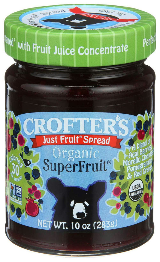 Crofters Fruit Spread Superfruit Organic 10 Oz Pack of 6