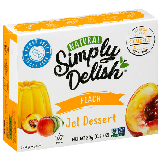 Simply Delish Jel Dessert Peach 0.7 Oz (Pack of 6)