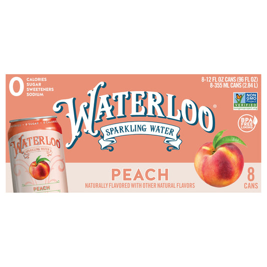 Waterloo Sparkling Water Peach 96 FO (Pack of 3)