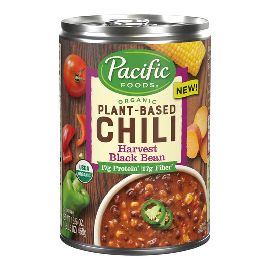 Pacific Foods Chilies Harvest Black Bean Plant Based Organic 16.5 Fl Oz (Pack of 12)