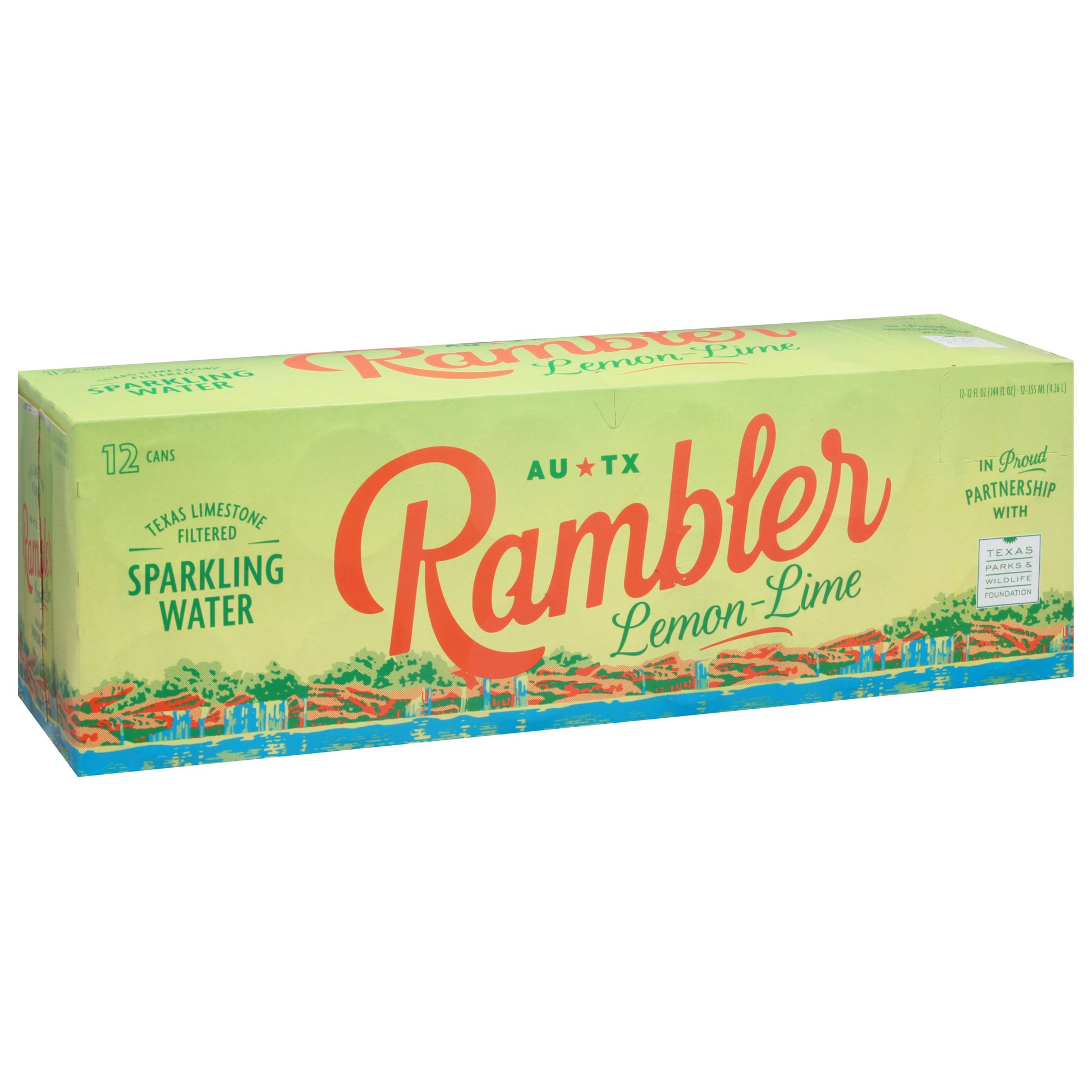 Rambler Water Sparkling Lemon Lime 144 fl oz (Pack of 2)