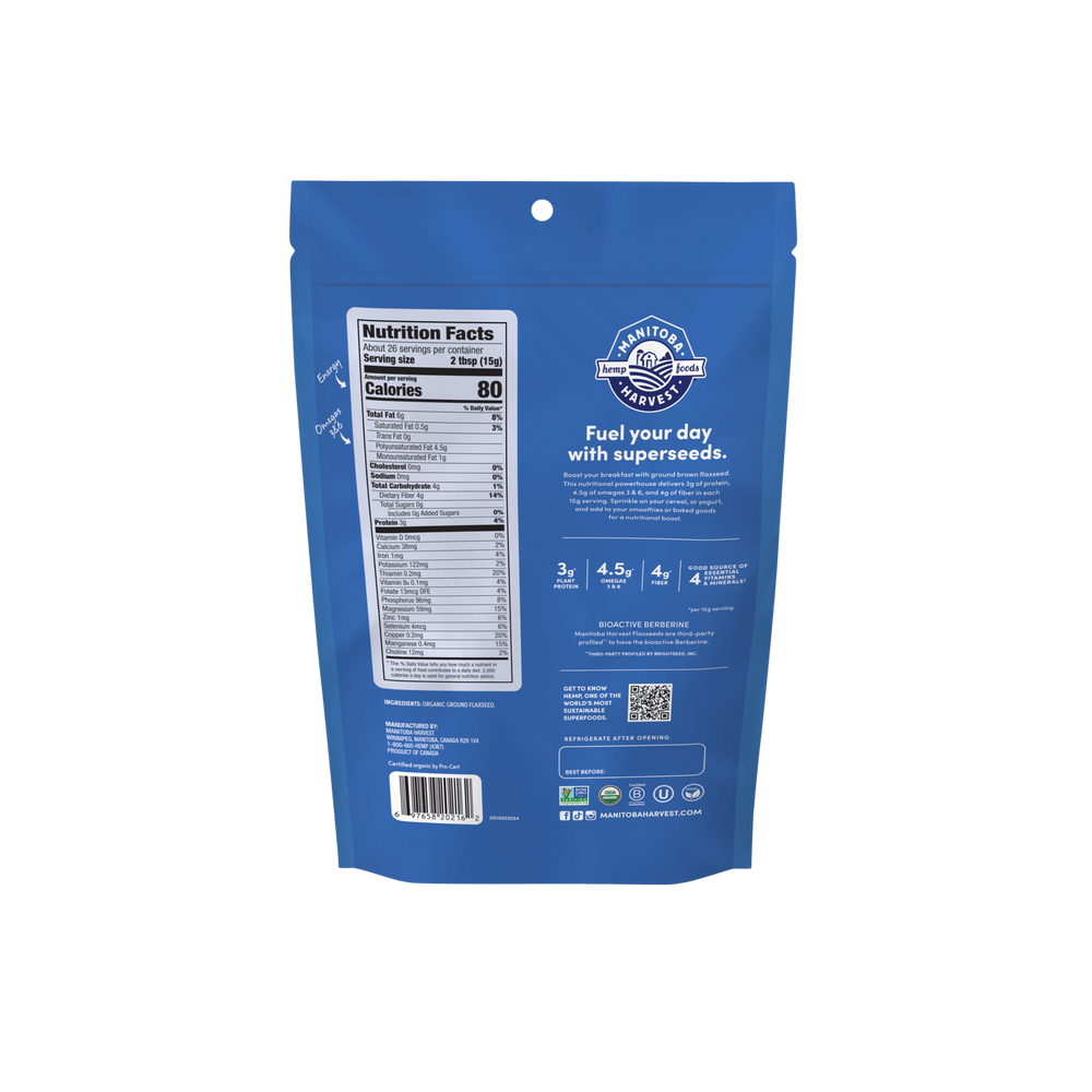 MANITOBA HARVES (Pack of 12) Manitoba Harvest Flaxseed Ground 14 Oz
