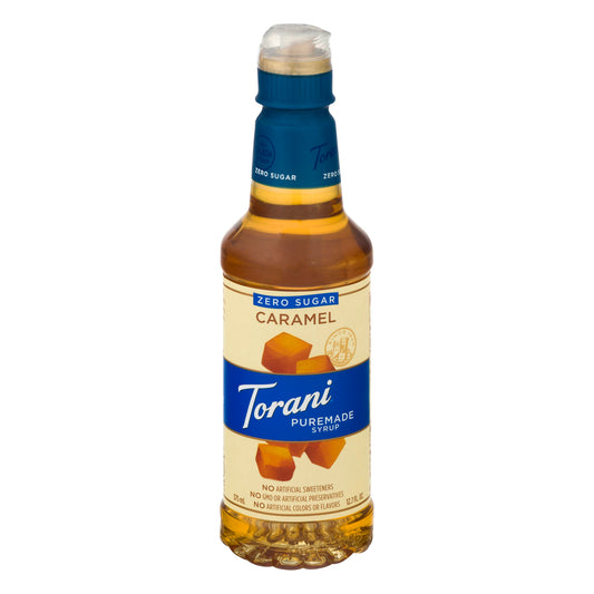 Torani Puremade Caramel Zero sugar Syrup 375 Ml (Pack of 4)