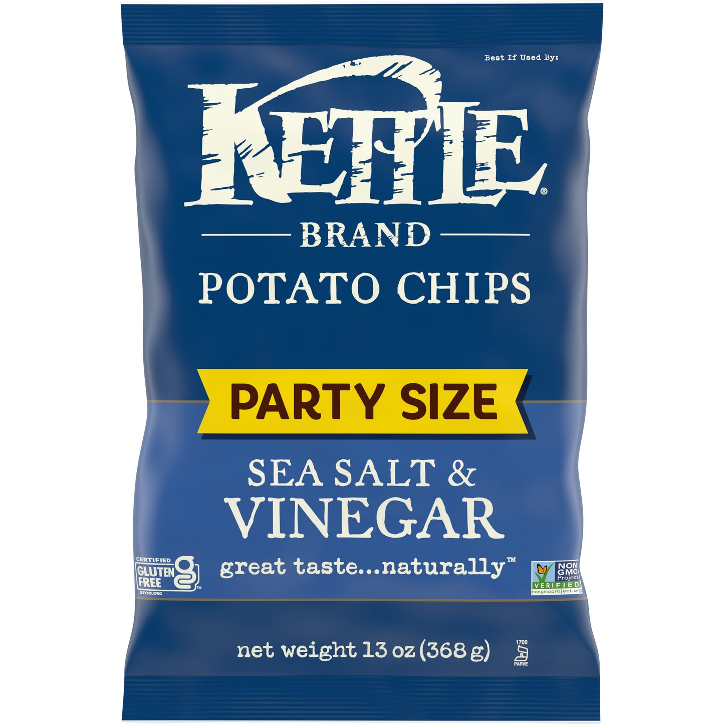 Kettle Foods Chip Potato Sea Salt & Vinegar 13 oz (Pack of 9)