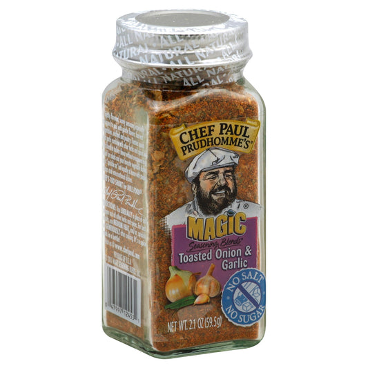 Chef Paul Prudhommes Seasoning Magic Blends Toasted Onion & Garlic 2.1 Oz Pack of 6