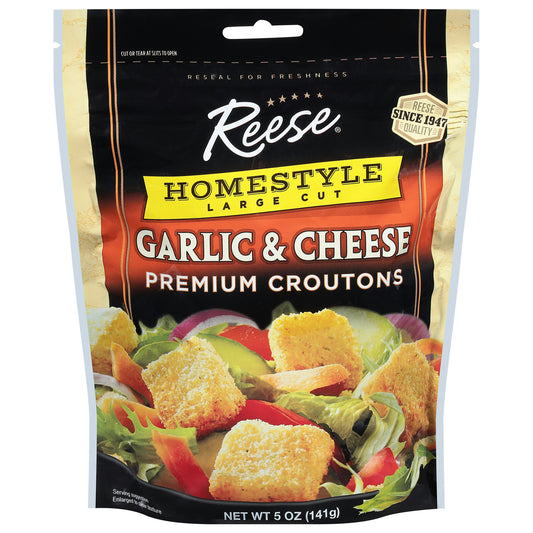 Reese Crouton Homestyle Garlic Cheese 5 Oz (Pack of 12)